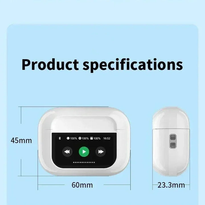 Auscultadores Sem Fio Tech Pro – Bluetooth, Cancelamento de Ruído e Tela LED