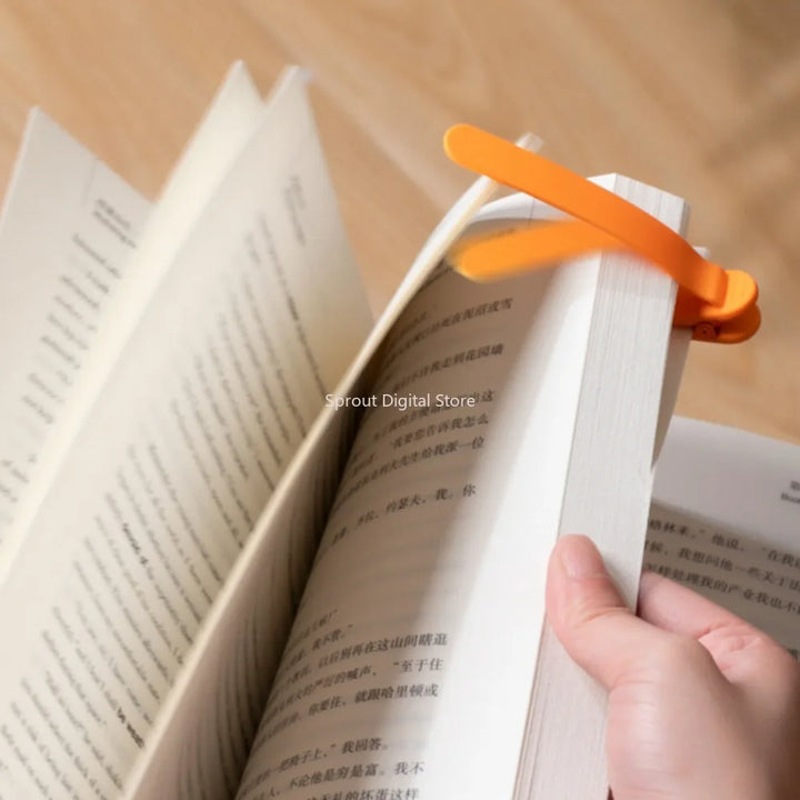 Marcador de Página Automático em Silicone – Ideal para Estudantes e Escritório