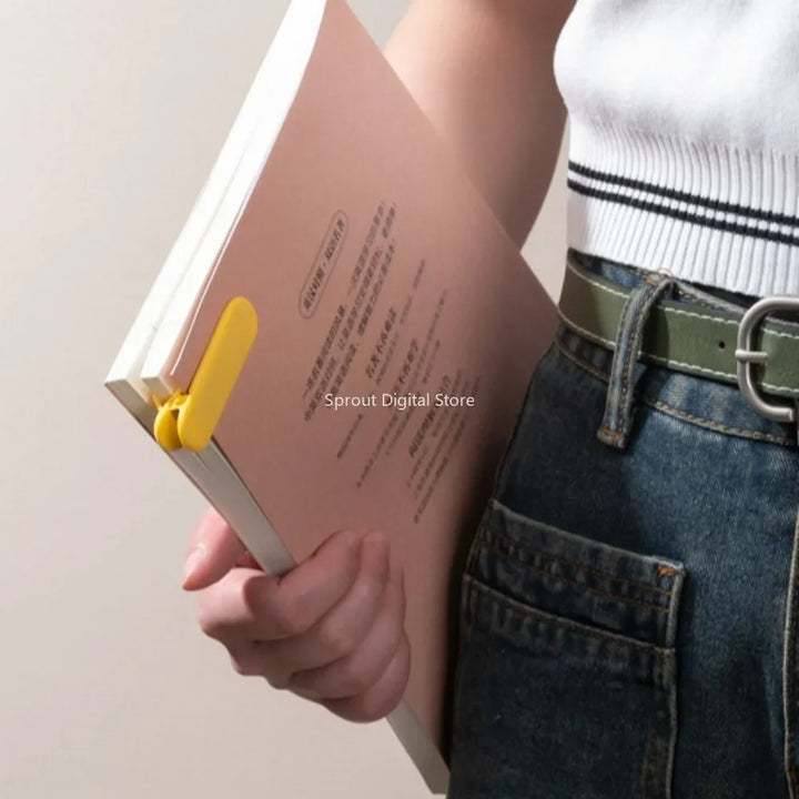 Marcador de Página Automático em Silicone – Ideal para Estudantes e Escritório