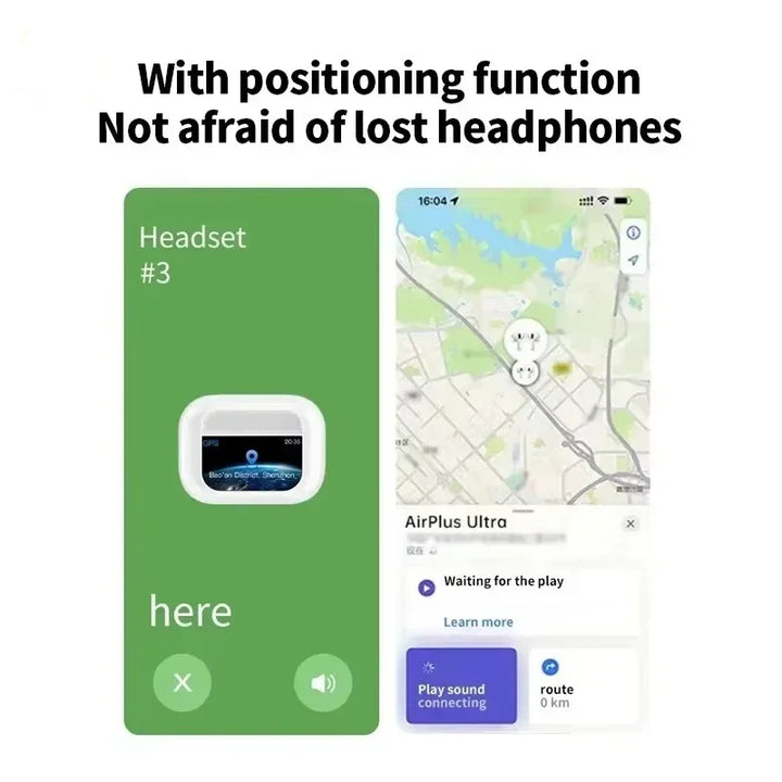 Auscultadores Sem Fio Tech Pro – Bluetooth, Cancelamento de Ruído e Tela LED