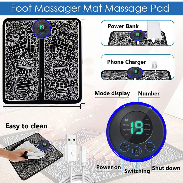 Massageador EMS para pés